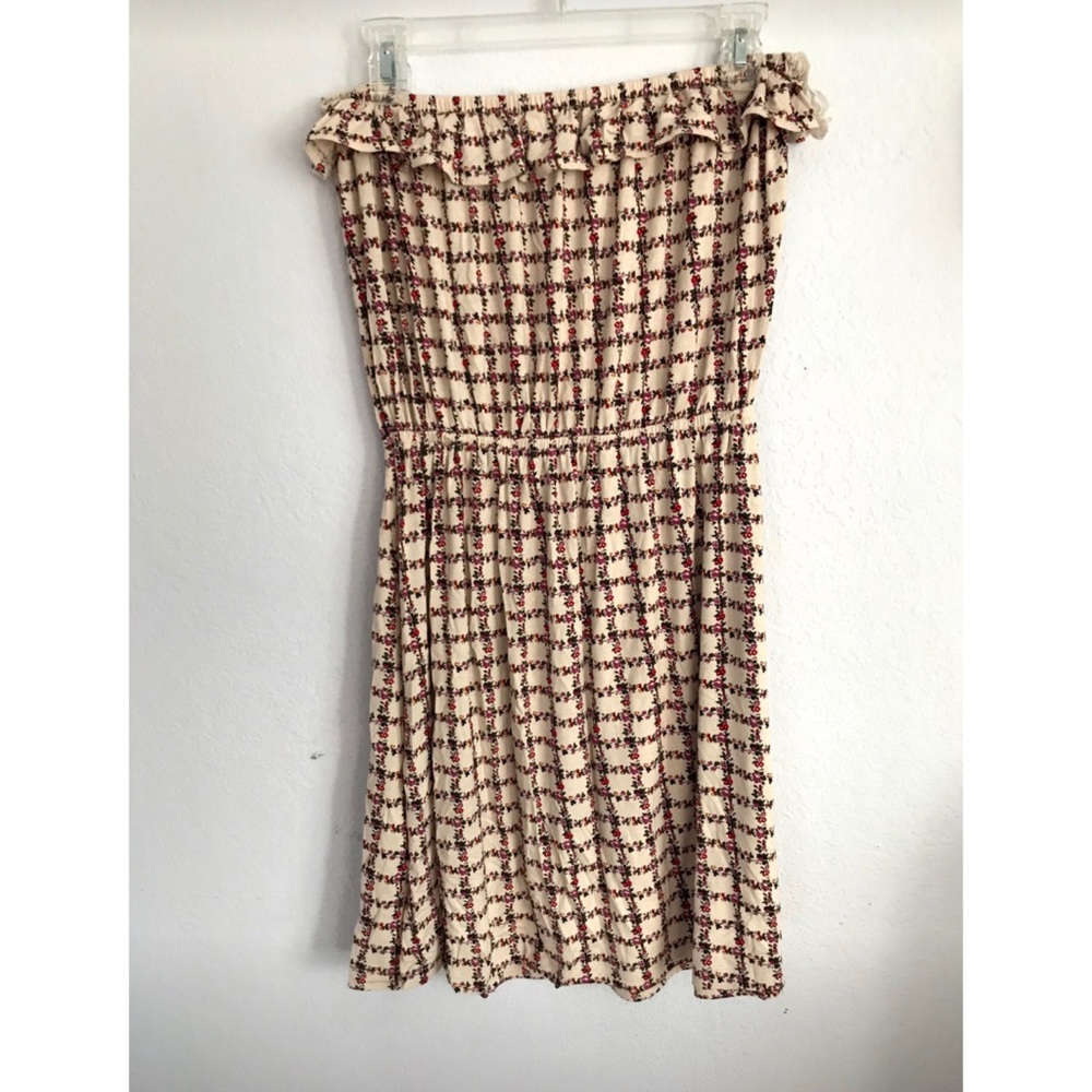 Kimchi blue L window pane strapless dress